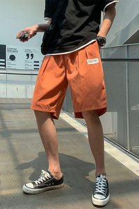 夏季男士五分休闲短裤加肥加大码潮胖子宽松裤子运动直筒港风K179图片