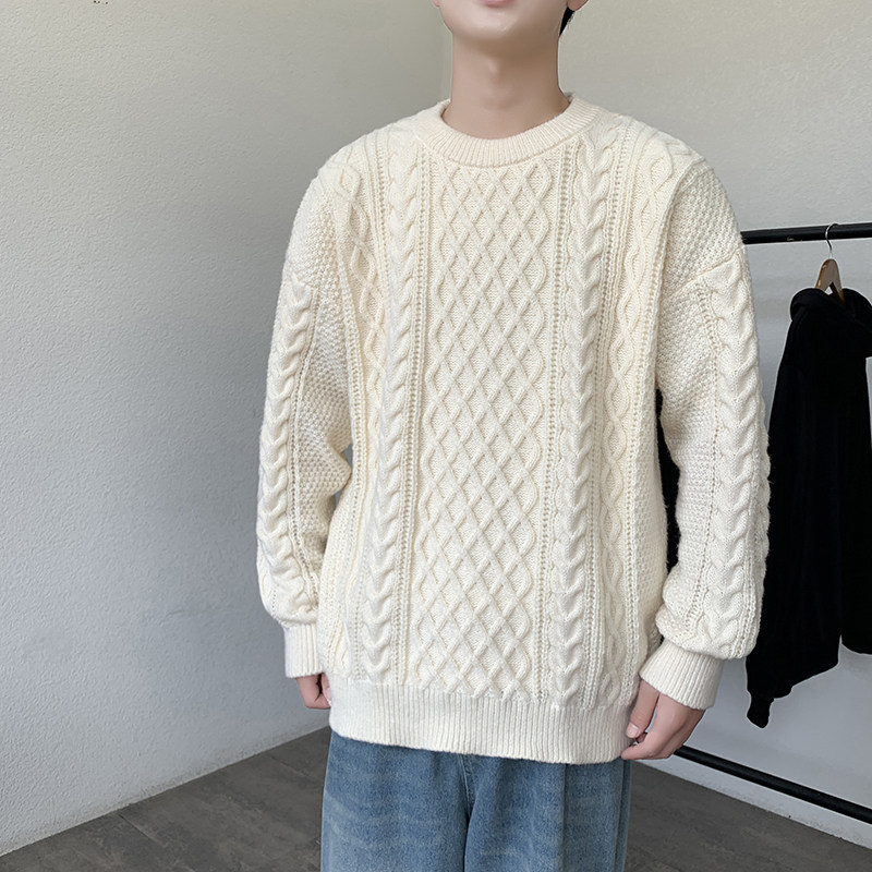 MY8267男士毛衣秋冬季潮流针织衫青少年学生款羊毛衫常规37加绒47图片