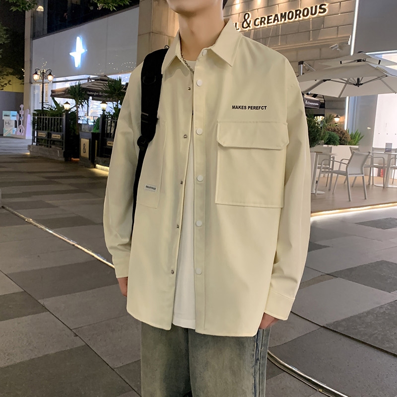 JK2025男士外套衬衫长袖衬衣春秋冬装夹克工装上衣服常规30加厚40,男装夹克,四季星座303A
