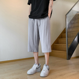 新中式亚麻裤子夏季男士短裤棉麻休闲裤风七分裤中裤马裤K918，男装牛仔裤，四季星座303A