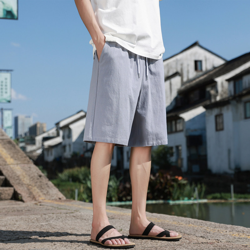 新中式亚麻裤子夏季轻薄透气潮男士短裤棉麻休闲裤风男装K600,男装牛仔裤,四季星座303A
