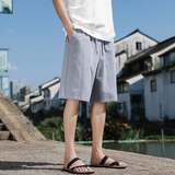 新中式亚麻裤子夏季轻薄透气潮男士短裤棉麻休闲裤风男装K600，男装牛仔裤，四季星座303A