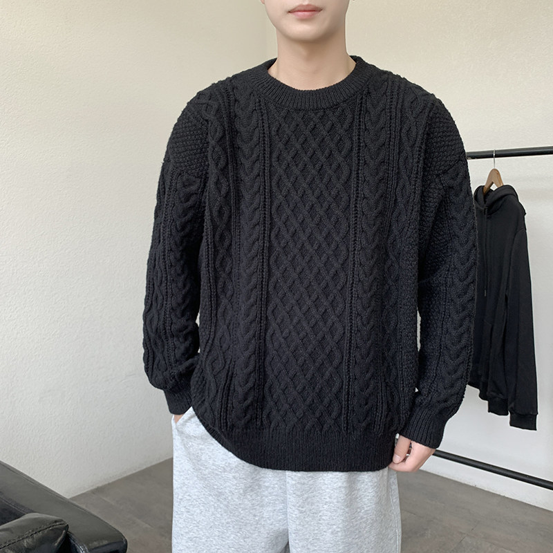 MY8267毛衣男冬季宽松慵懒高级感男生线衣美式休闲男常规37加绒47,男装针织衫/毛衣,四季星座303A