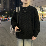 MY8267圆领针织毛衣男秋冬季宽松百搭打底衫休闲潮流常规37加绒47，男装T恤，四季星座303A