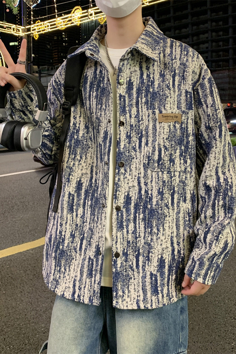抖音春秋夹克外套小香风男大码银潮流男装外套JK2024,男装夹克,四季星座303A