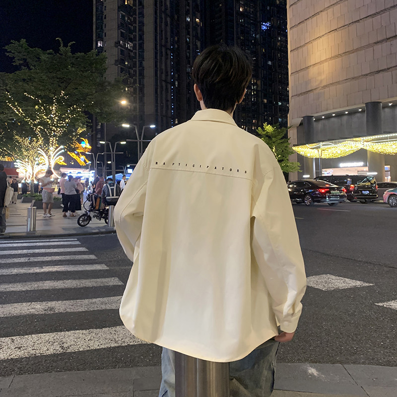 JK2025春秋男装外套夹克衫长袖衬衫工装衬衣日系秋装常规30加绒40,男装夹克,四季星座303A