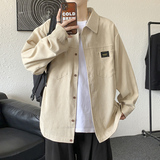 港风灯芯绒加厚长袖衬衫男春秋季大码衬衣外套休闲上衣服JK2022，男装衬衫，四季星座303A