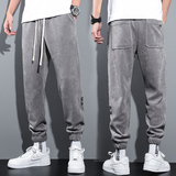 秋季雪尼尔运动裤子宽松哈伦男裤潮K39常规35元加绒45元，女装休闲裤，四季星座303A