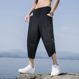 K88P23新款裤子男薄款宽松直筒棉麻运动裤沙滩裤亚麻休闲，女装休闲裤，四季星座303A
