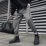 潮男装秋冬休闲裤九分裤束脚裤社会精神小伙西裤子哈伦K254P25，男装西裤，四季星座303A