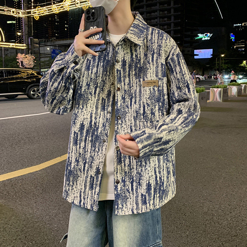 抖音春秋夹克外套小香风男大码银潮流男装外套JK2024,男装夹克,四季星座303A