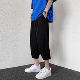 七分裤男夏季薄款冰丝宽松大码运动休闲短裤高街ins潮流K970P17，男装牛仔裤，四季星座303A