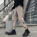 雪尼尔灯芯绒秋季卫裤束脚秋冬休闲哈伦运动K39常规35元加绒45元，男装休闲裤，四季星座303A