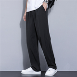 2025新款轻薄冰丝休闲裤裤子男学生运动直筒西装裤九分裤K213P19，男装西服套装，四季星座303A