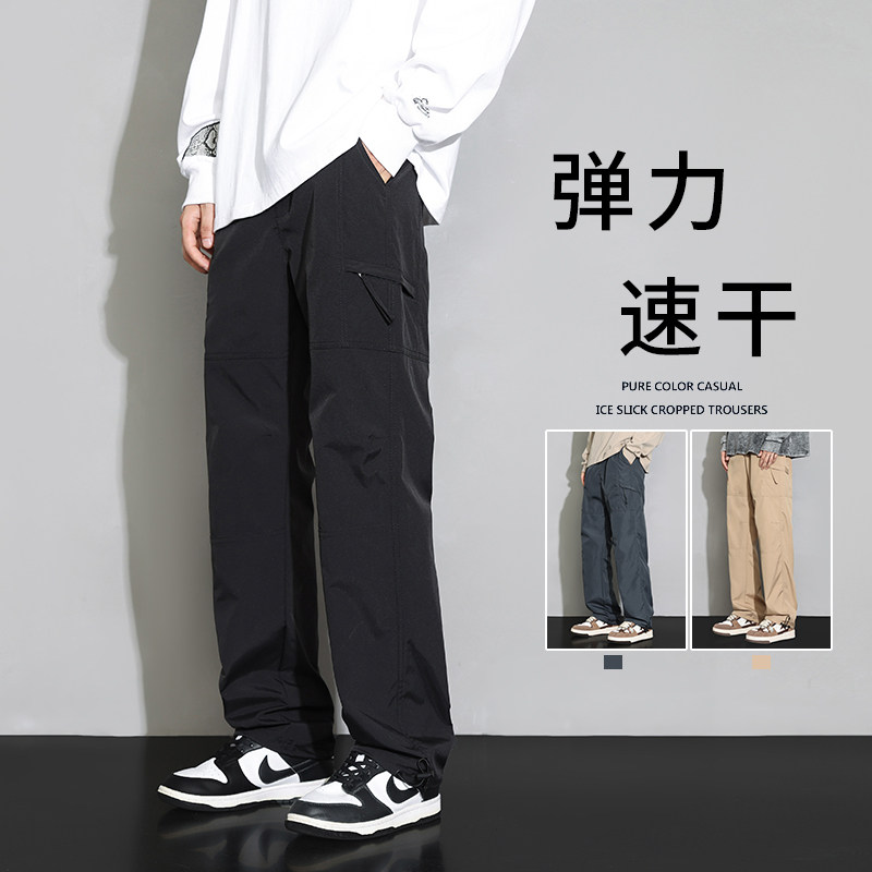已做涂层防水工艺~美式机能降落伞兵工装裤男潮直筒休闲长裤K41图片