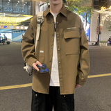 JK2025男士外套衬衫长袖衬衣春秋冬装夹克工装上衣服常规30加厚40，男装夹克，四季星座303A