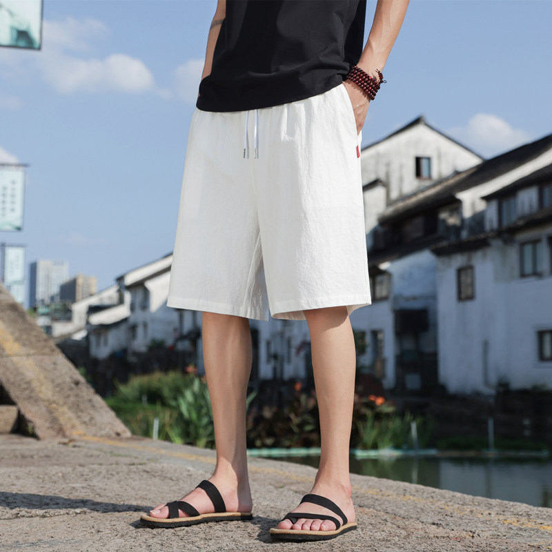 居家裤沙滩裤学生短裤大裤衩风新中式棉麻亚麻休闲裤子K600,男装牛仔裤,四季星座303A