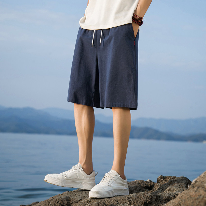 居家裤沙滩裤学生短裤大裤衩风新中式棉麻亚麻休闲裤子K600,男装牛仔裤,四季星座303A