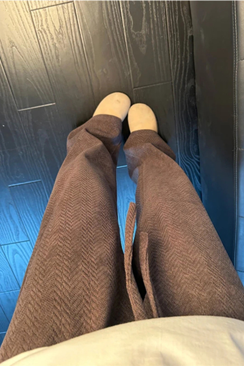 网图慎用~抖音男士休闲裤阔腿裤直筒裤人字纹男装长裤K5779,男装休闲裤,四季星座303A