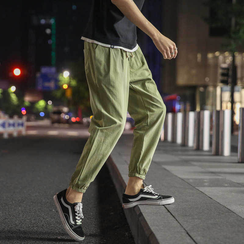 夏装大码亚裤男薄款宽松休闲裤哈伦裤九分裤裤子男K801P18,男装休闲裤,四季星座303A