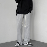 高街裤子男女春秋垂坠休闲宽松百搭直筒冬黑色潮牌运动卫裤K28，男装休闲裤，四季星座303A
