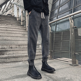 雪尼尔灯芯绒秋季卫裤束脚秋冬休闲哈伦运动K39常规35元加绒45元，男装休闲裤，四季星座303A