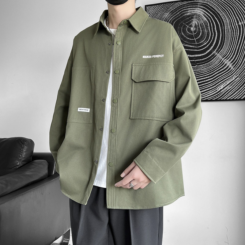 JK2025男士外套衬衫长袖衬衣春秋冬装夹克工装上衣服常规30加厚40,男装夹克,四季星座303A