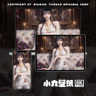 8K壁纸 白月蓉-06 百炼成神二次元游戏动漫手机平板电脑高清壁纸