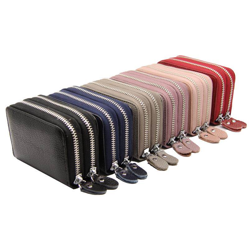 INS LADY CASUAL ZIPPER FEMALE UNIVERSAL NEUTRAL COIN PURSE FOREIGN TRADE DOUBLE RFID ANTI-SCAN ORGAN CARD BAG MALE
