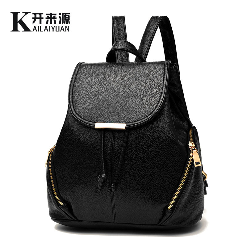 BACKPACK BAG BAG 2018 NEW SOLID COLOR WEAR-RESISTANT TIDE WOMENS BACKPACK SPRING AND SUMMER NEW STUDENT FASHION CASUAL KOREAN WOMENS BAG
