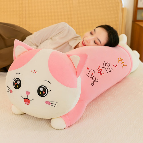 猫咪睡觉抱枕玩偶送人