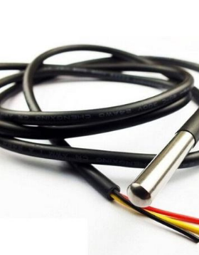 不锈钢封装防水型DS18b20温度探头温度传感器18B20防水线1米2/3米