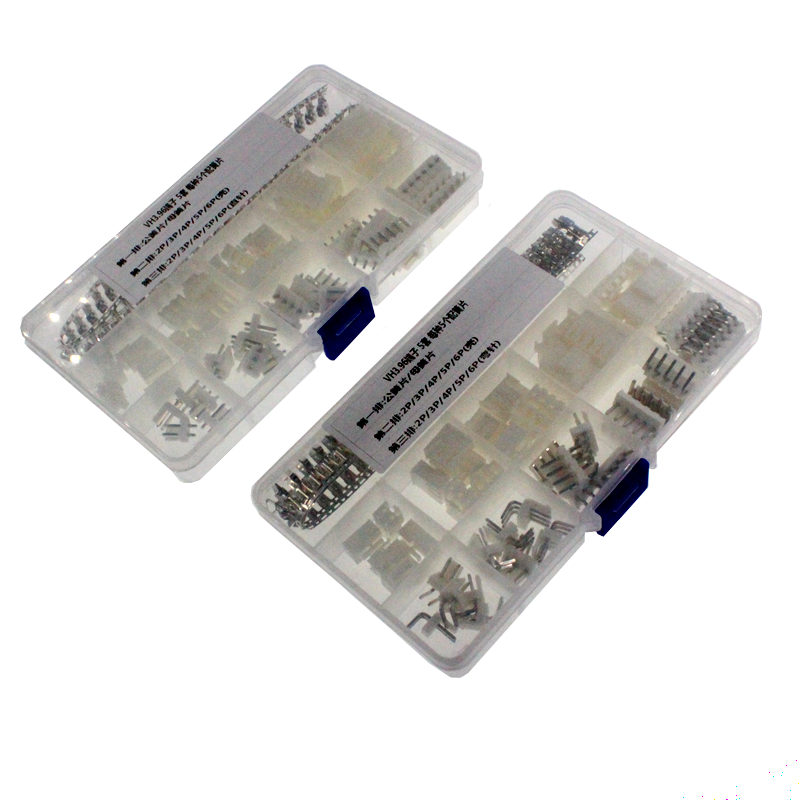 VH3.96MM连接器盒 接插件 直针/弯针 2P/3P/4P/5P/6P 各5套配簧片