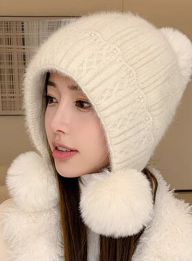 东北哈尔滨雪乡防寒帽子女