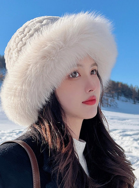 东北哈尔滨雪乡防寒帽子女