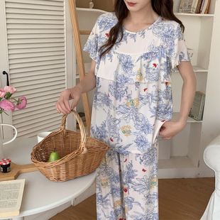 夏季棉绸放凸点尴尬棉球套装东风稠粘稠防突点凹点东方绸睡衣i女