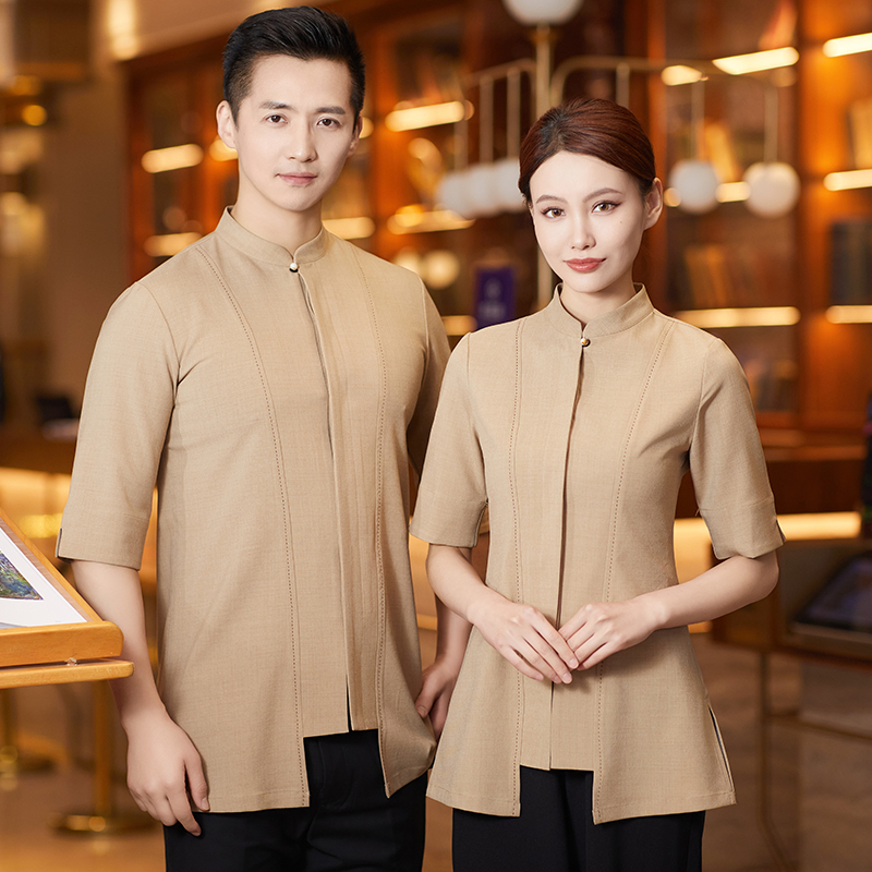 珠边大码餐厅中式工作服24亿珑