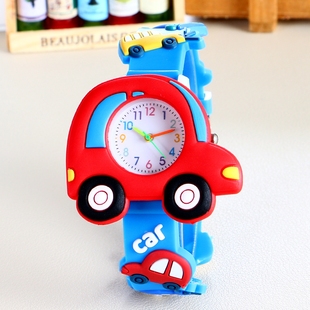 个性 可爱卡通小汽车儿童手表男孩小学生幼儿园腕表防水女孩玩具表