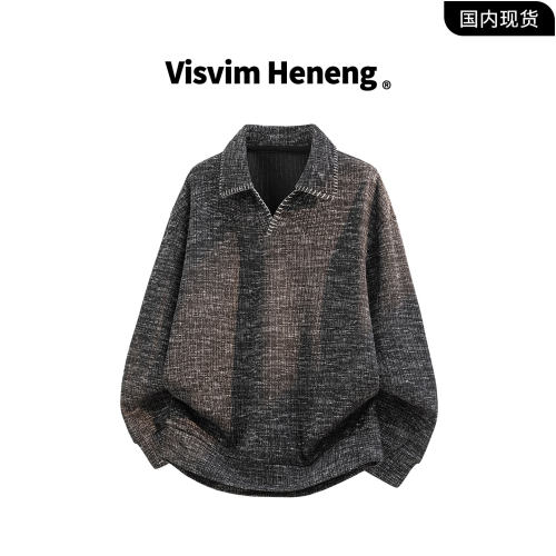 【品牌撤柜】VISVIM HENENG秋冬加绒套头卫衣保暖设计感上衣外套