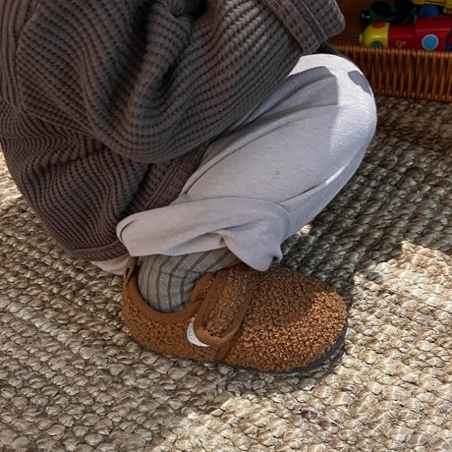 宝宝棉拖鞋儿童棉鞋包跟学步鞋加绒保暖防滑居家室内鞋婴幼不掉跟