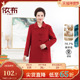 依佈中老年女士双面呢大衣2025秋冬新款 羊毛外套老年人妈妈装 上衣