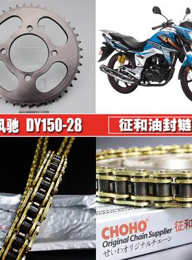 大运风驰DY150-28征和油封链条链盘套装逍鹰DY150-5D大小飞齿链轮