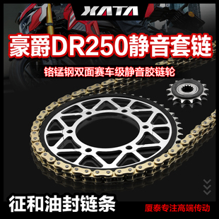 XATA厦泰静音链盘齿轮适用豪爵摩托车 油封链条配件 DR250征和正品