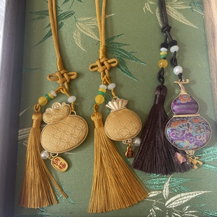 成品名家非遗宋锦真丝挂件宋锦葫芦挂件双面葫芦包挂车挂钥匙挂件