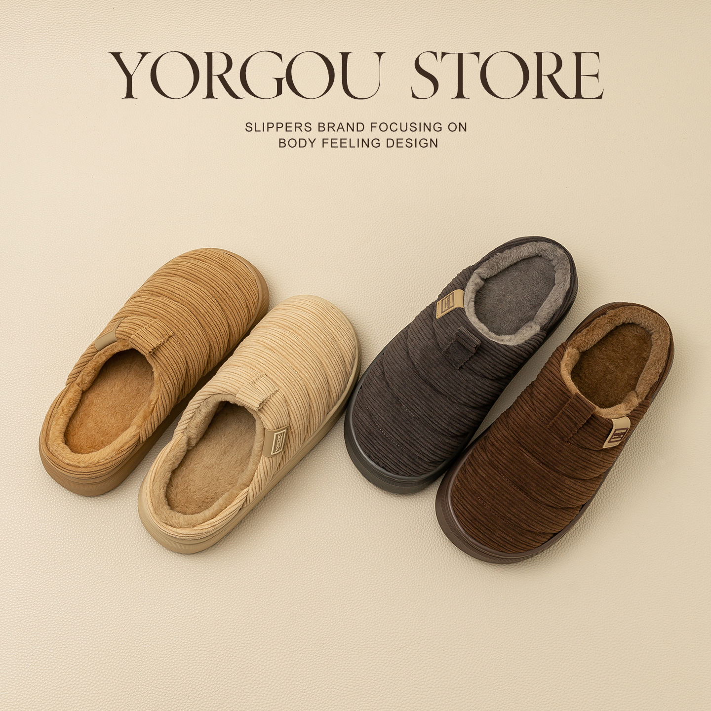 远港棉拖鞋冬天加厚防滑毛绒