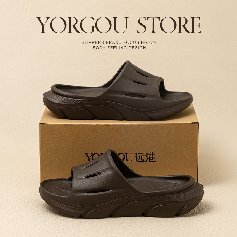 远港男士2025新款轻量运动恢复凉拖鞋夏天厚底耐磨防滑外穿沙滩鞋,流行男鞋,一字拖,淘宝优惠券,粉丝福利购,淘宝优惠卷