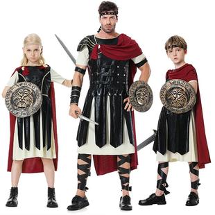 中世纪万圣节古罗马勇士盾牌刀剑角斗士cosplay舞台角色扮演服