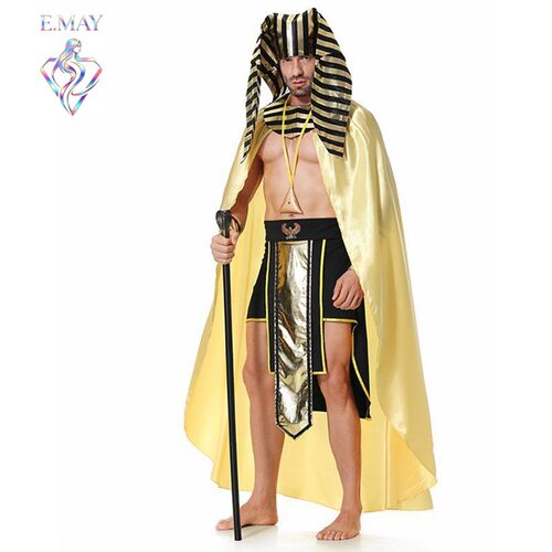 WISH新款万圣节男士成人埃及法老角色扮演服cosplay舞台服装全套