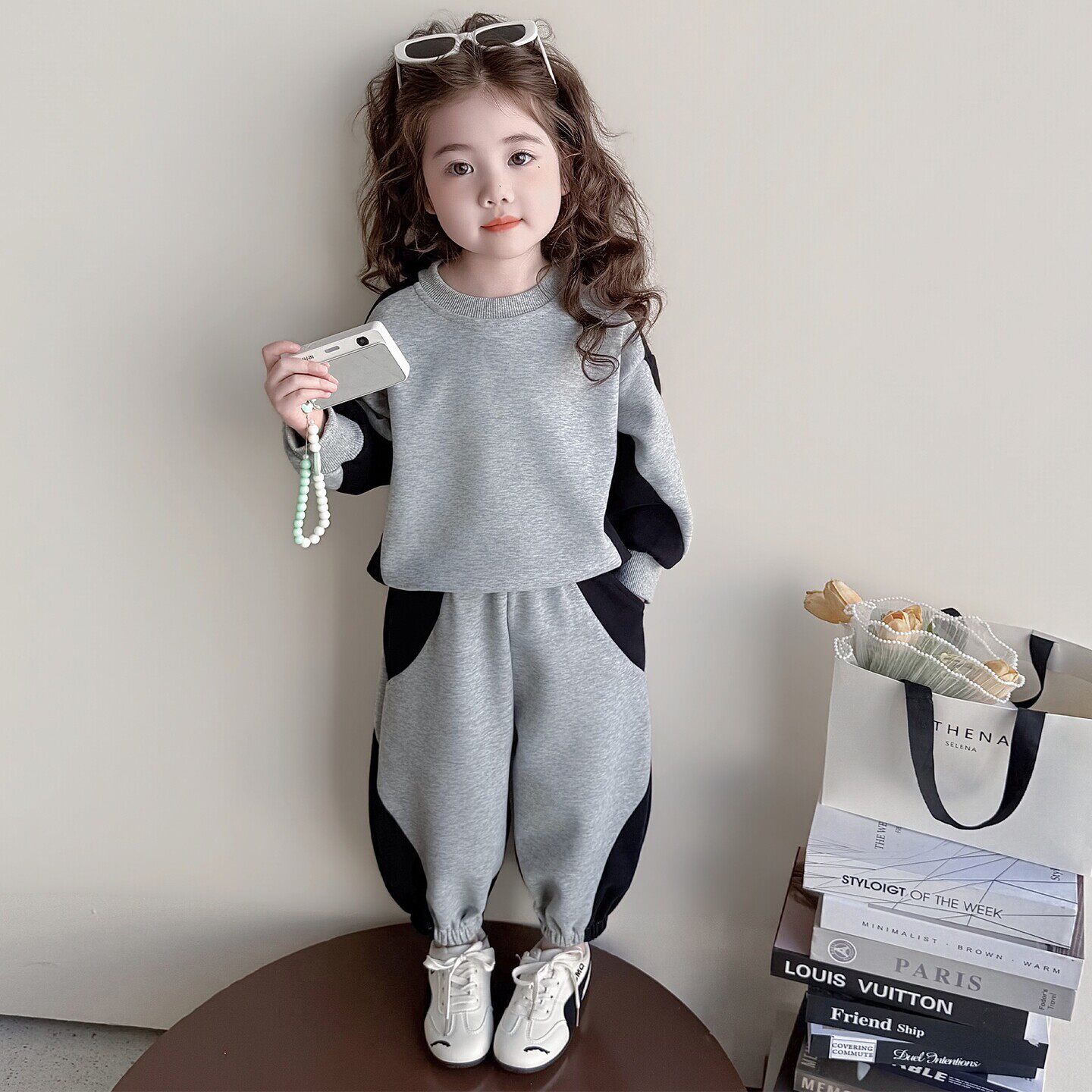 新款时髦女童套装春装2026运动小女孩春秋季搭韩系宝宝儿童洋气穿