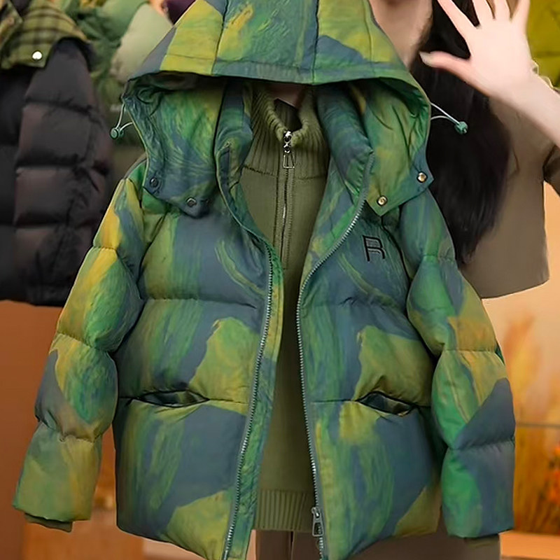 男童冬季加厚迷彩羽绒服外套2025新款中大童男孩冬装白鸭绒洋气潮